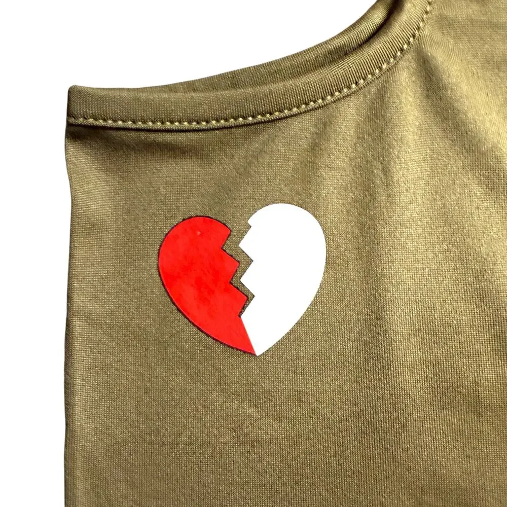 Streetwheres Army Green Broken Heart Balaclava Men’s OS - Streetwear Punk Bikes - Picture 3 of 12